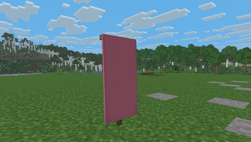 วาง Banner ในโลก Minecraft